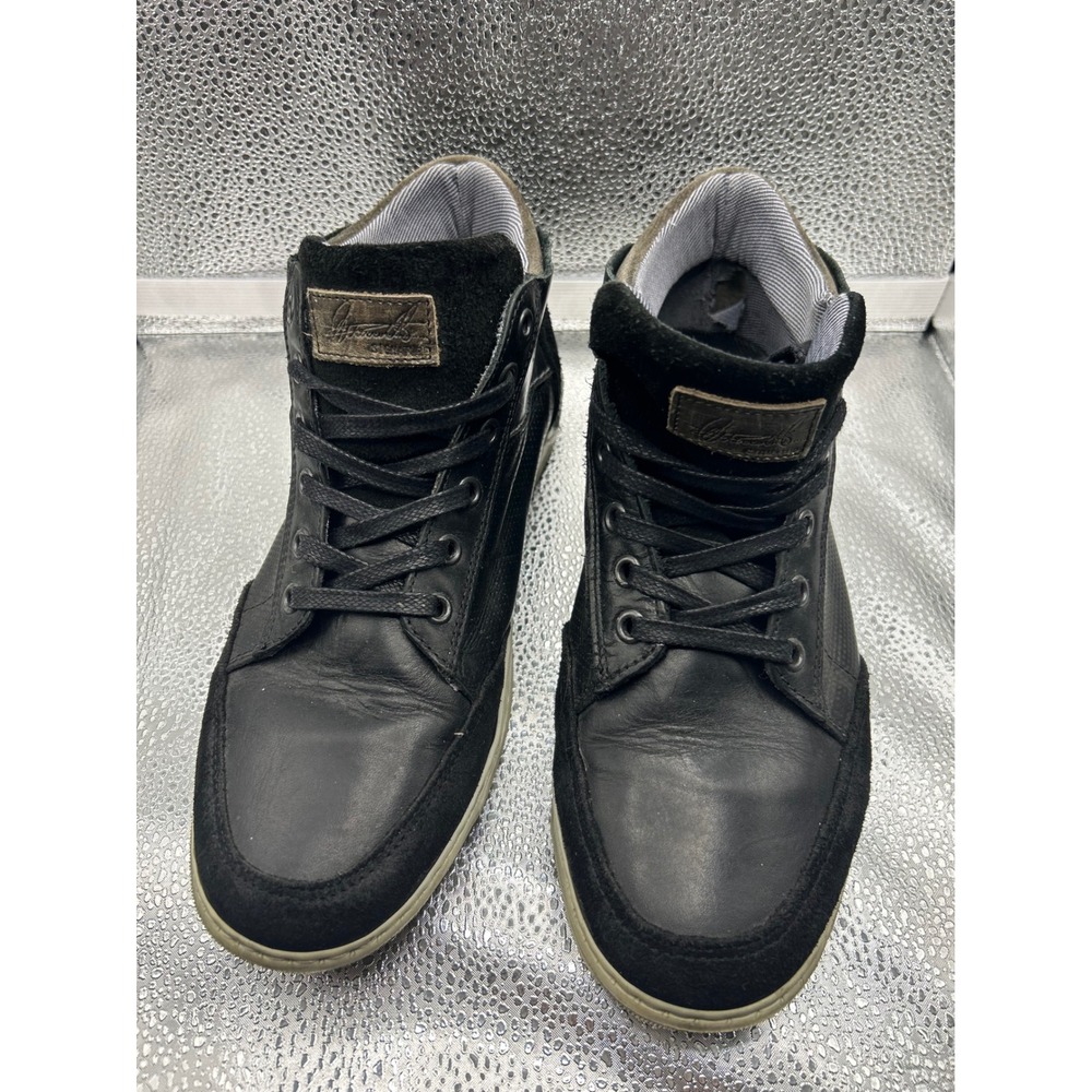 Bullboxer Laytone Mens Black Leather Suede High Top Sneakers Size US 8 EUR‎ 41
